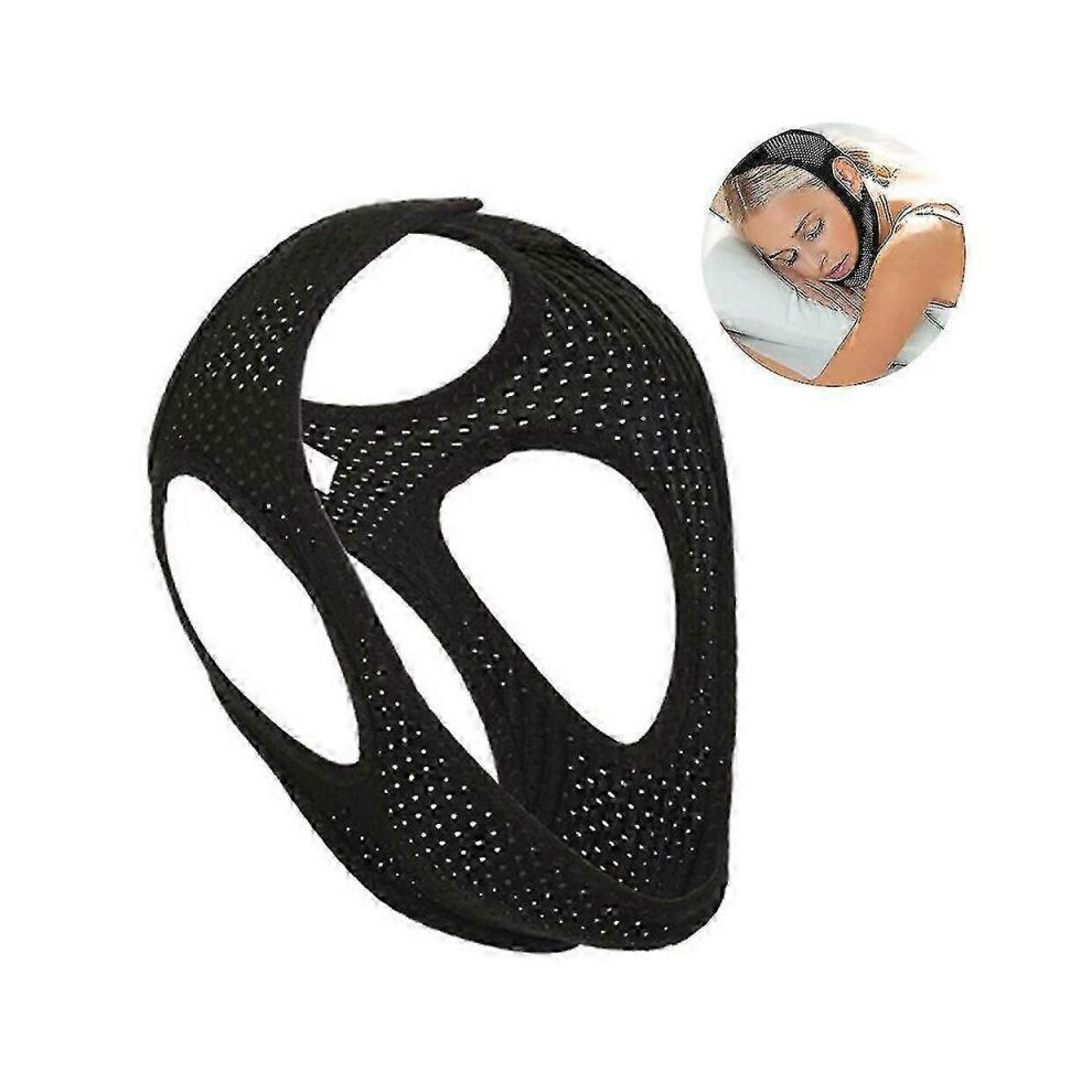 Anti Snore Chin Strap, Chin Straps Compatible with  Snoring, Adjustable Snoring Solution Stop Snoring Chin Strap, Breathable Snoring Strap Compatible