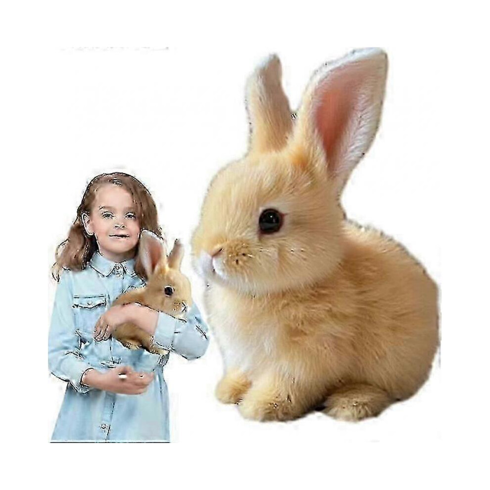 (brown) Interactive Electric Rabbit Toys Featuring Hopping Bunny and Plush ToyRabbit Design