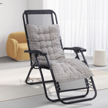 (110cm W x 40cm D x 8cm H) Plaid Print Beach Chair Seat Cushion Button Tufted Lounge Cushion