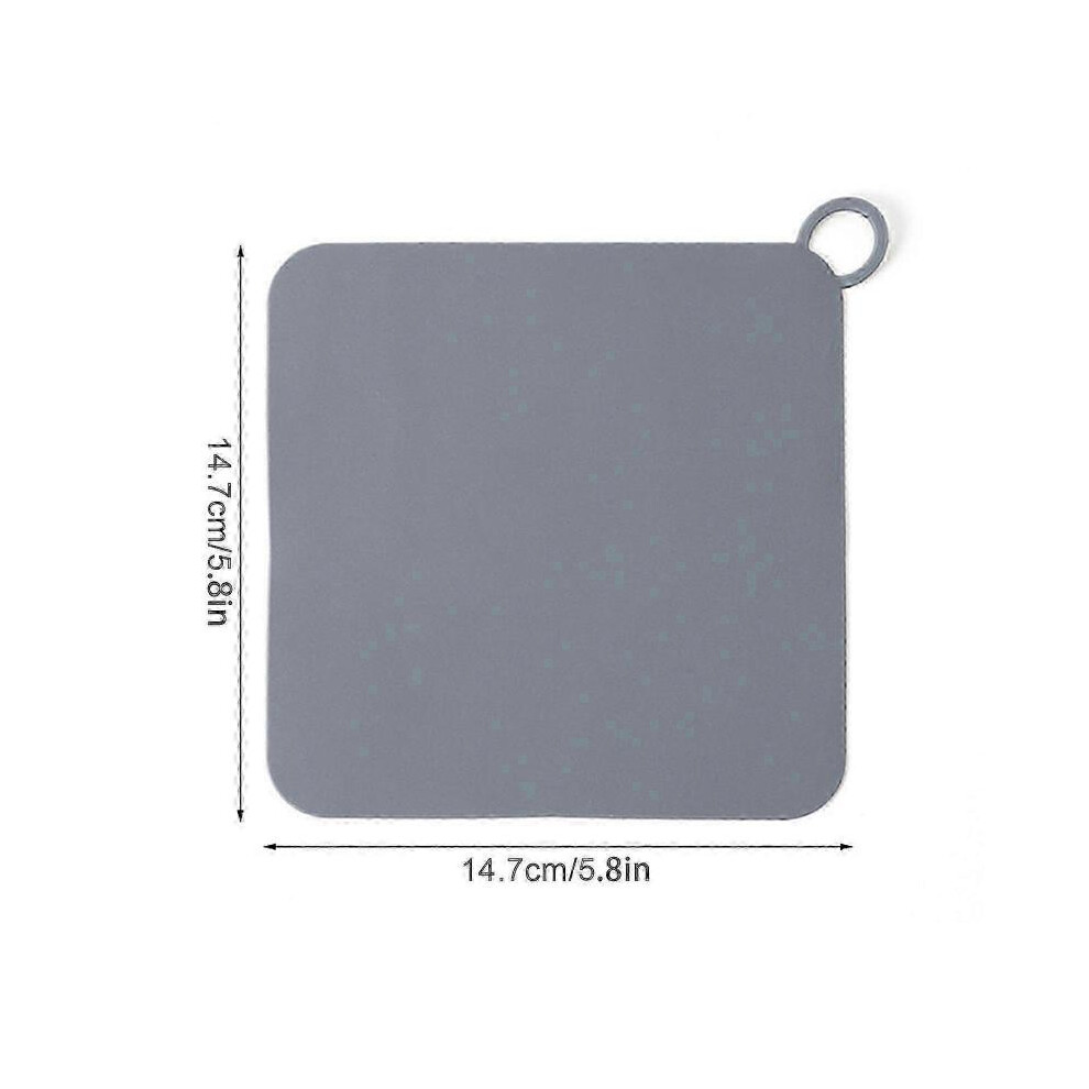 (14.7*14.7cm, Gray) Silicone Square Drain Cover Sink Stopper Plug Bathroom Floor Shower Cover/White, Gray 100% NEW