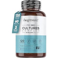 Bio Cultures Complex Probiotics & Prebiotics - 60 Billion CFU - 120 Vegan Capsules - 2 Month Supply
