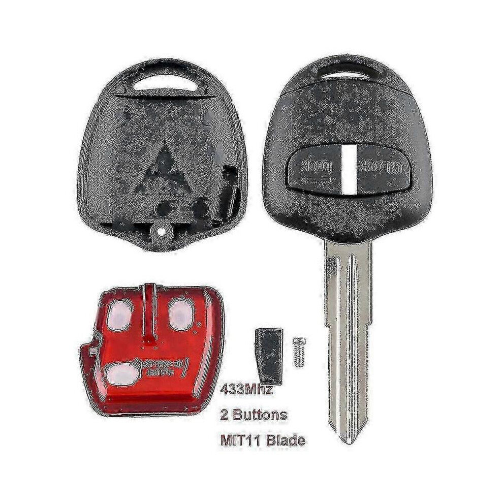 2 Buttons Car Remote Key Case Keyless Key Fob with Id46 And Battery for Mitsubishi Triton Pajero Outlander Asx Lancer Mit8 Lama