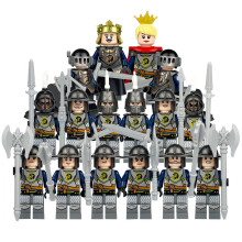 (16PCS Medieval Knights - D) Medieval Knights Military dragon soldiers building castles MiniFigures Fits Lego