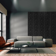 (Matt Black, Set of 12) 3D Wall Panels (50x50cm) Diamond Prestige Design