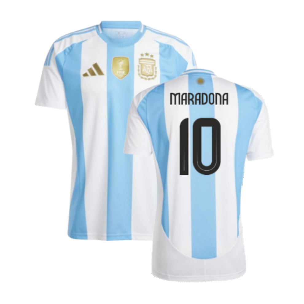 (M) 2024-2025 Argentina Home Shirt (MARADONA 10)