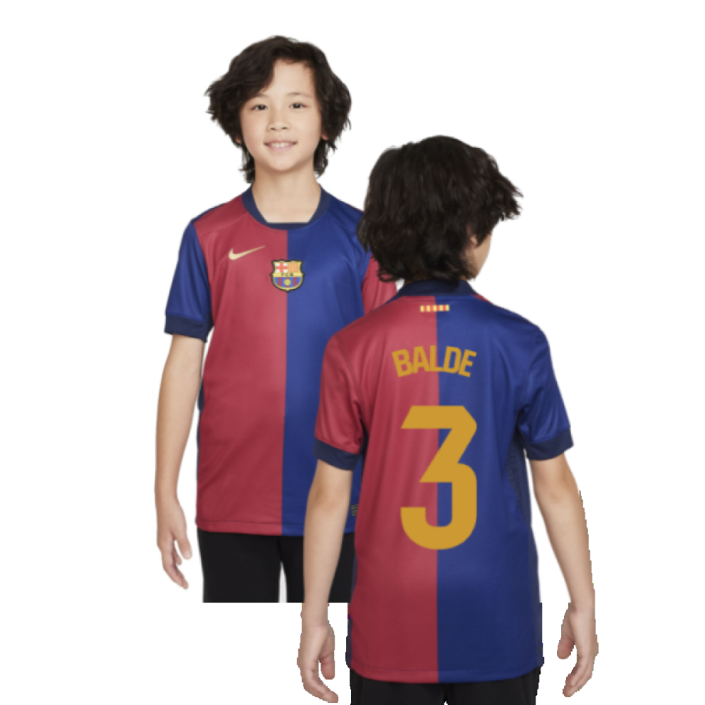 Nike (Lb) 2024-2025 Barcelona Home Shirt (Sponsorless) - Kids (Balde 3)