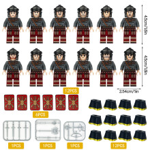 (12PCS Medieval Knights - 10) Medieval Knights Military dragon soldiers building castles MiniFigures Fits Lego