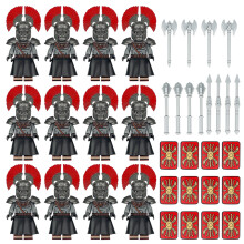 (12PCS Medieval Knights - 12) Medieval Knights Military dragon soldiers building castles MiniFigures Fits Lego