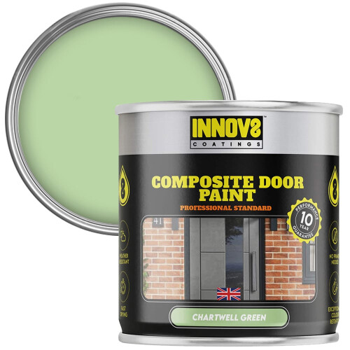 Composite Door Paint 750 ml Chartwell Green Satin Finish 10 Yr Guartee