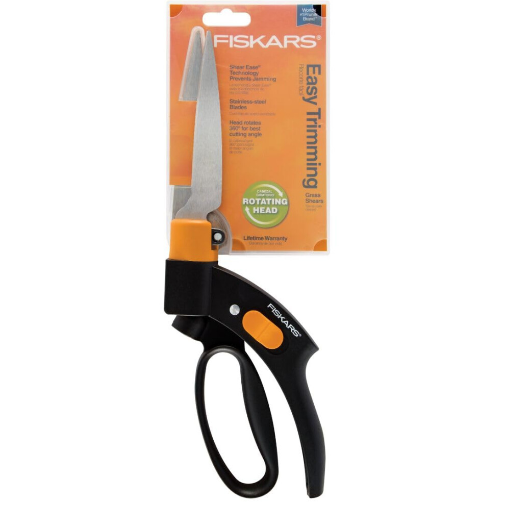 Fiskars 92146964J Garden, Shear Ease 360 Degree Swivel Grass Trimmer, Black