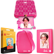 KODAK x Barbie Step Slim Wireless Instant Portable Photo Mobile Printer (Iconic Style)+ Barbie Deluxe Camera Case + Barbie Photo Album + Zink Paper