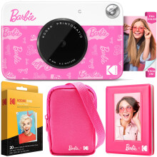 Kodak x Barbie Printomatic Full-Color Instant Print Digital Camera Barbie Deluxe Bundle (Signature Style)+ Barbie Deluxe Camera Case + Barbie Photo