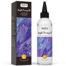 Nicpro 7 oz/210 ml Silicone Pouring Oil for Art, Dramatic Cell Activator for Acrylic Paint Pour, 100% Silicone Medium Compatible with All Painting
