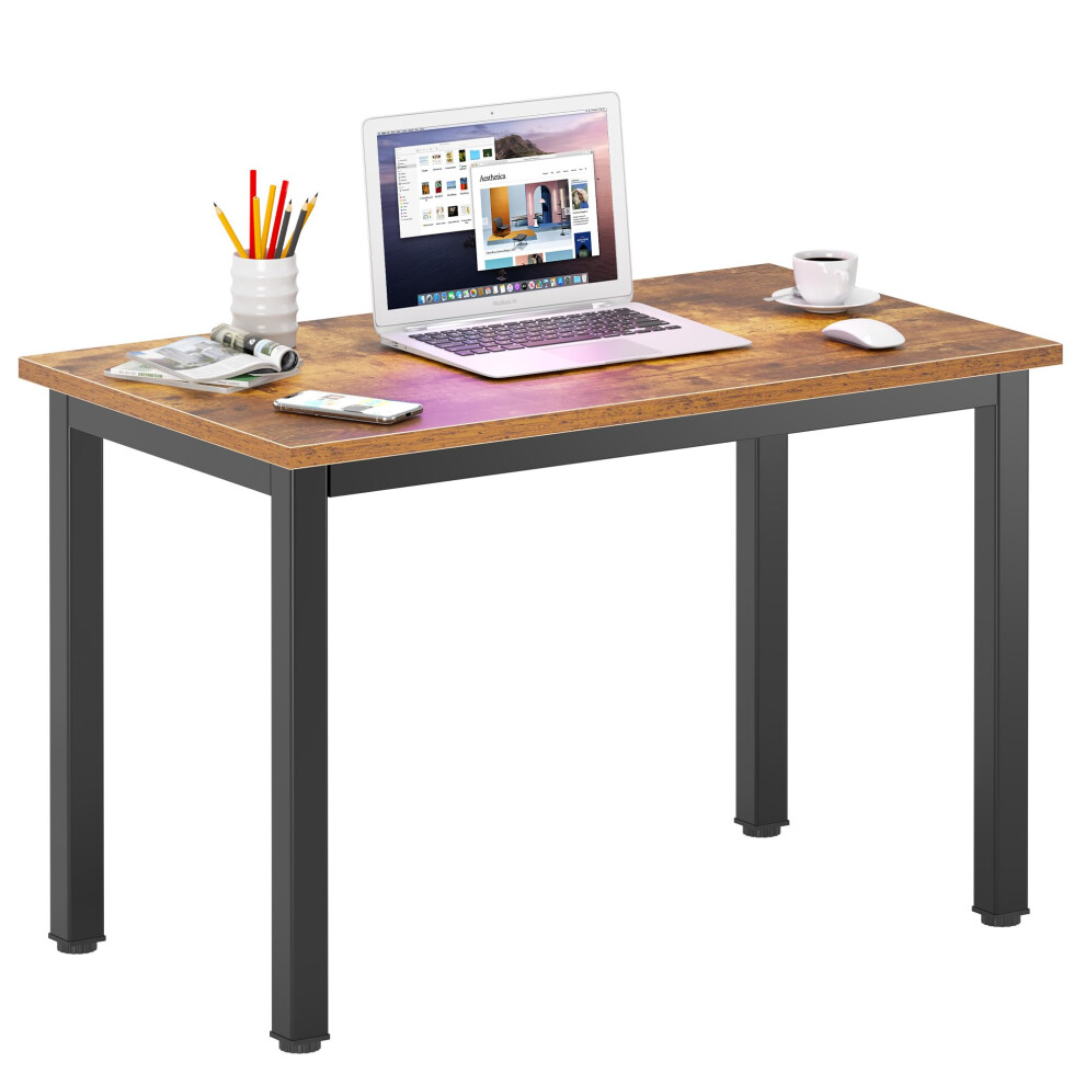 DlandHome 31.5 Inches Small Computer Desk for Home Office Folding Table Writing Table for Small Spaces Study Table Laptop Desk (Retro)