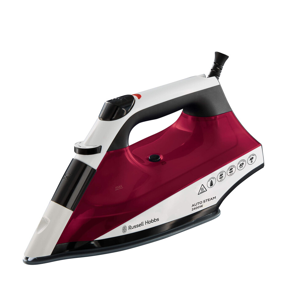 Russell Hobbs Auto Steam Technology Iron, Non-Stick Soleplate With Even Steam, 320Ml Water Tank, 45G Continuous Steam, 130G Shot Of Steam, Anti-Drip &