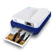 KODAK Smile Classic Digital Instant Camera with Bluetooth (Blue) 16MP Pictures, 35 Prints per Charge ? Includes Starter Pack 3.5 x 4.25" ZINK Photo