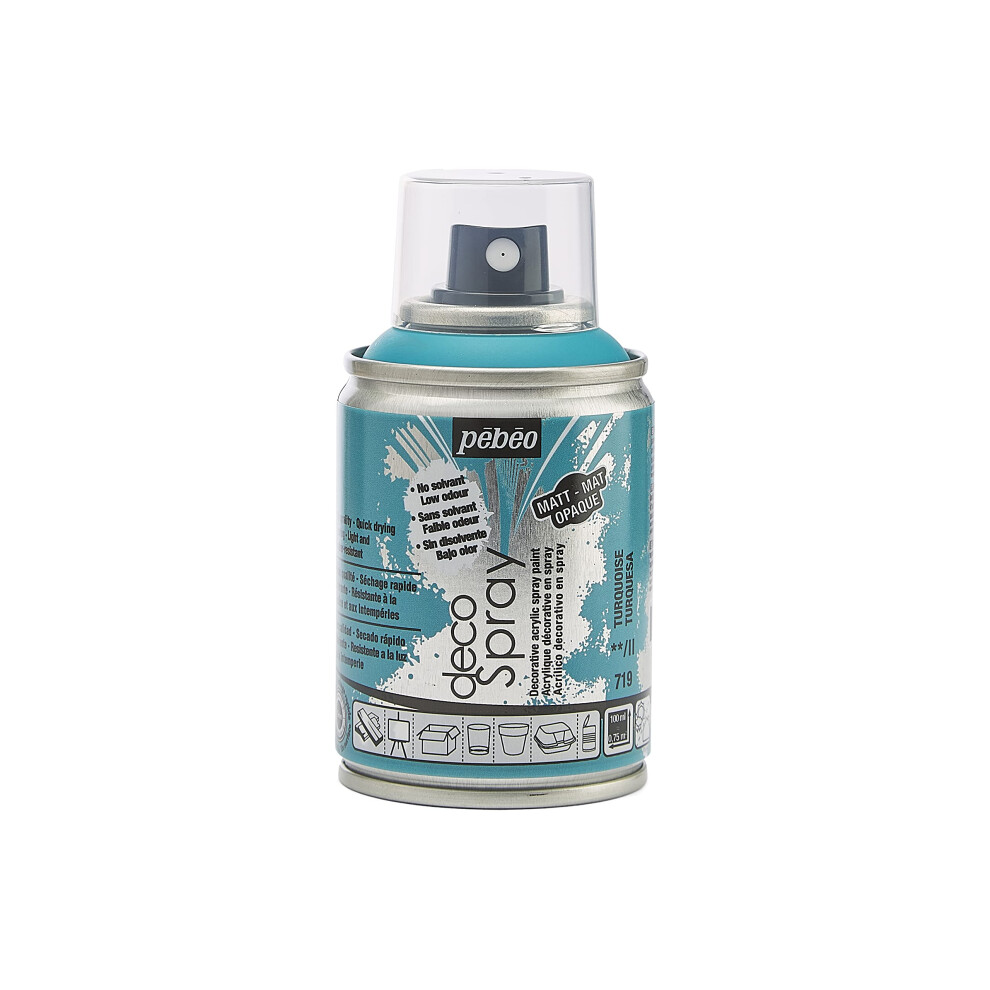 Pebeo Decospray, Acrilico, Turquoise, 10.50 X 5.20 X 5.20 Cm, 100 Unità-image