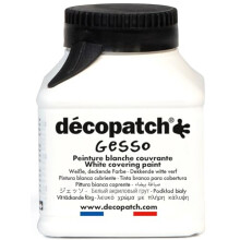 D?copatch - Ref GE70AO - Gesso Primer Paint - 70g Bottle - Thick White Acrylic Paint, Suitable for Creating a Plain White Base on Papier Mach? Before