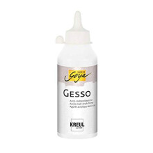 Kreul Solo Goya Gesso White, Primer of Acrylic semi-Chalk Based Painting Surfaces, Waterproof and Good Coverage, 250 ml (1er Pack)