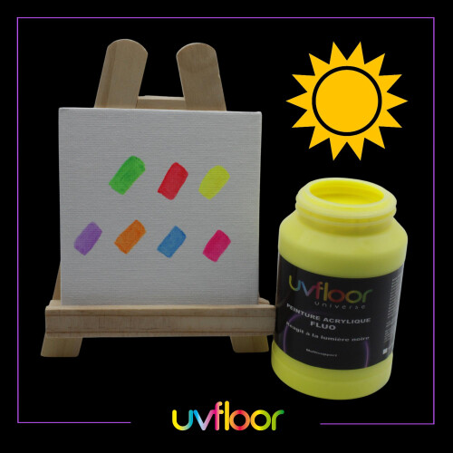 UV Floor Fluorescent Paint 250 ml Yellow - Acrylic 2