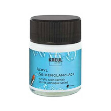 Kreul Acrylic Silk Gloss Water-Based, Protective and Coating Varnish for Dried Paintings, conditionally Weather-Resistant, Saliva-Proof, 50 ml Glass,