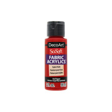 DECO ART SOSOFT Fabric Paint RED Pepper, One Size