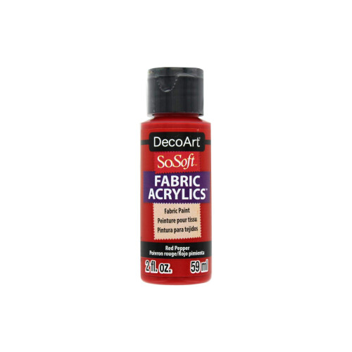 DECO ART SOSOFT Fabric Paint RED Pepper, One Size
