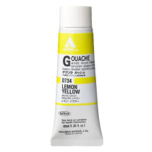 Holbein Acrylic Gouache Artists Acrylic Polymer Emulsion, 40ml Lemon Yellow (D734A)