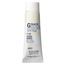 Holbein Acrylic Gouache Artists Acrylic Polymer Emulsion, 40ml Ivory White (D742A)