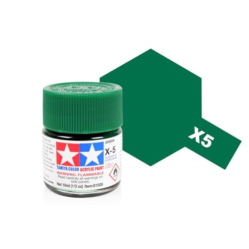 Tamiya Acrylic Mini X-5 Gloss Green 10ml Paint Bottle 1