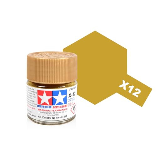 Tamiya Acrylic Mini X-12 Gold Leaf 10ml Paint Bottle 1
