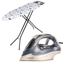 Beldray COMBO-9211 Steam Iron & Ironing Board Set ? Powerlite, Ceramic Soleplate, 200g/min Steam Shot, 320ml, Variable Temperature, Compact Ironing