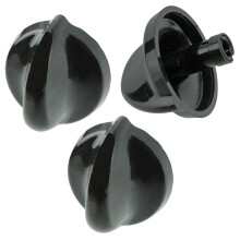 Belling Genuine Temperature Control Knob for Oven Cooker Hob (Black, Pack of 3 Knobs)