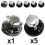 Stoves Stoves Gas Hob Oven Cooker Knobs Flame Control Switch (Pack of 6, Black/Silver) 2