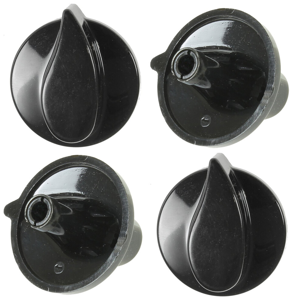 Belling Genuine Solitaire Country Chef Oven Cooker Hob Black Control Switch Knobs (Pack of 4)