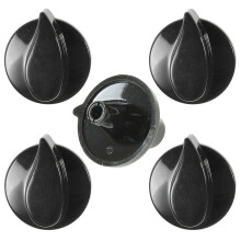 Belling Genuine Solitaire Country Chef Oven Cooker Hob Black Control Switch Knobs (Pack of 5)