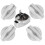 Belling Belling Genuine Hob Hotplate Control Knob Switch (Silver / Chrome - Pack of 4) 1