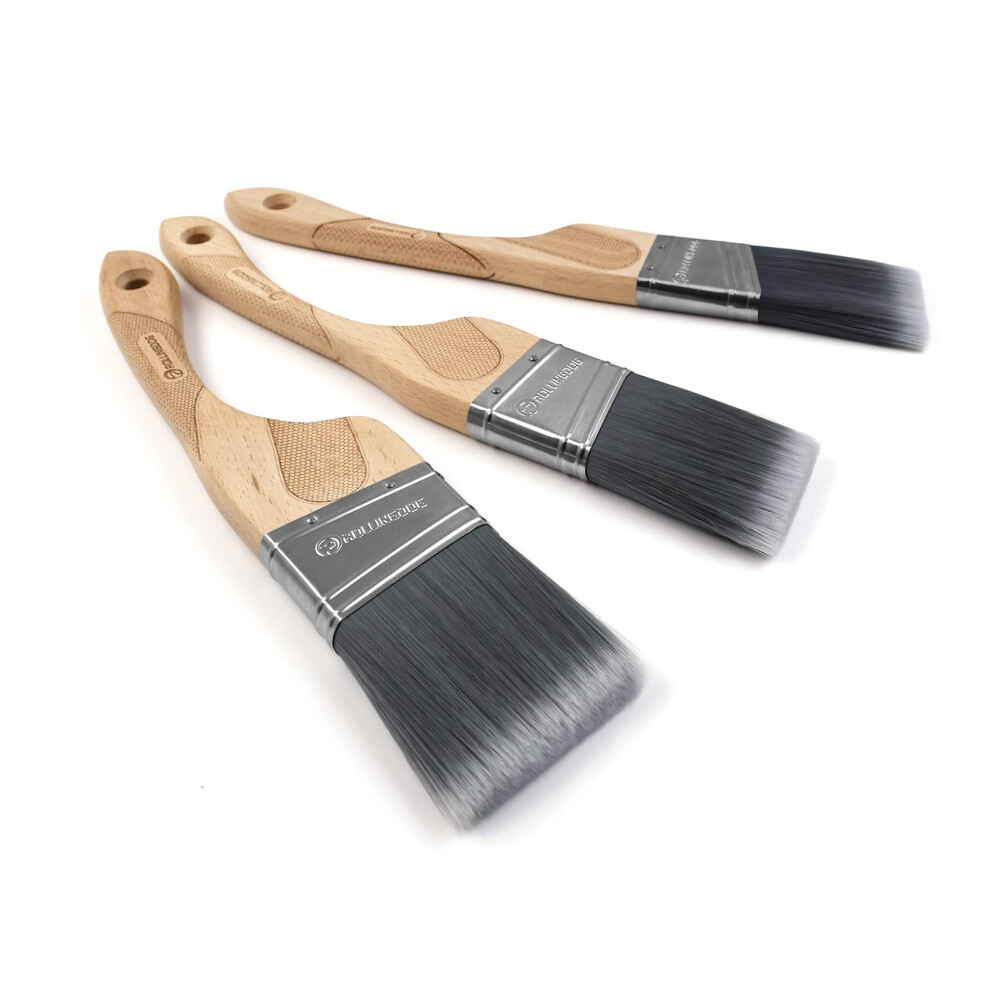 Rollingdog Cutting In Brush-3Pc Angled Paint Brushes Set For Wall, Ceiling, Cutting In Painting, No Loss Soft Bristle (1.5", 2", 2.5") 6975284271542