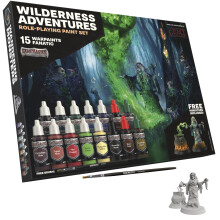 The Army Painter GameMaster: Wilderness Adventures Role-playing Paint Set, 15x18 ml Warpaints Fanatic Acrylic, 1 GameMaster Drybrush, 1 FREE