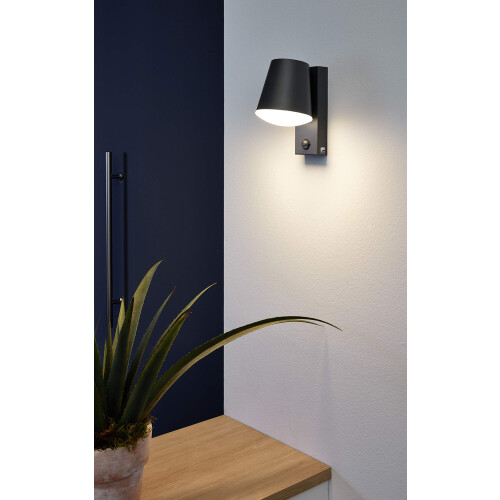 EGLO Eglo 97451 CALDIERO Outside Wall Light with Sensor in Black 2