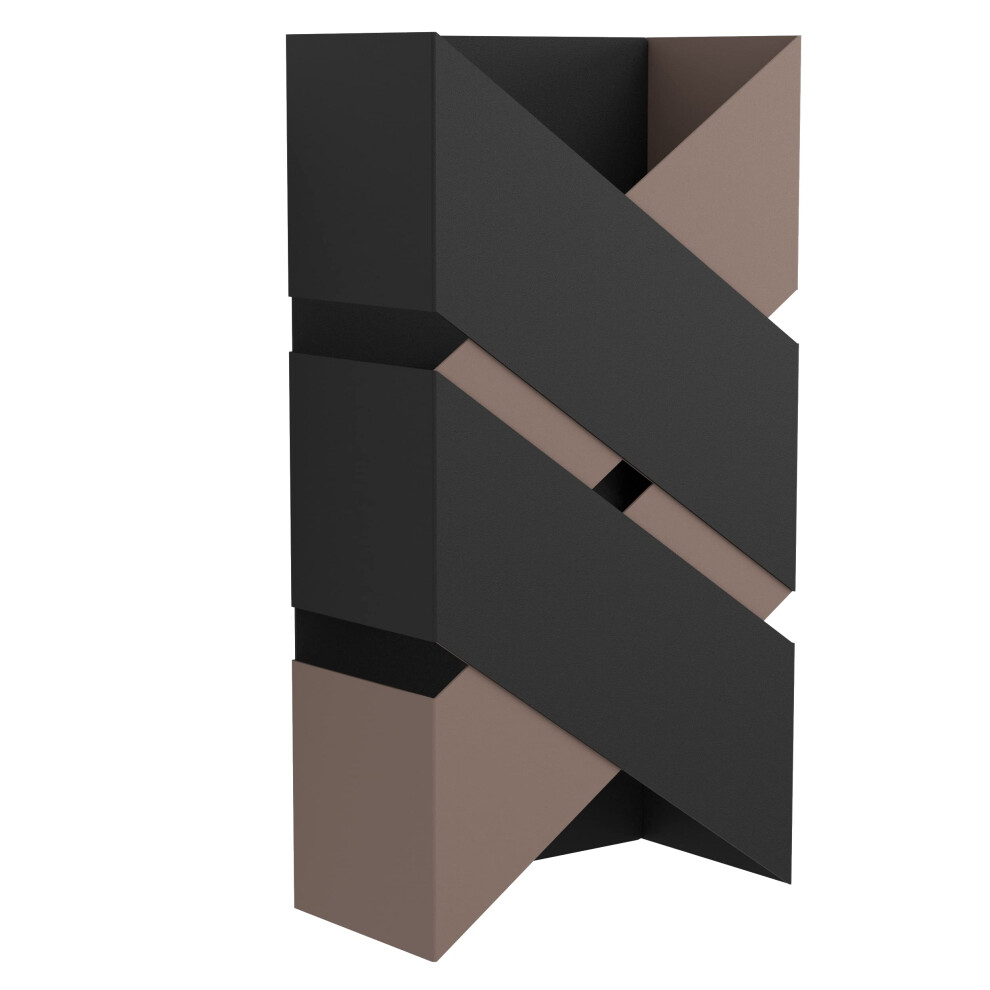 Eglo LED Indoor Wall lamp Gurare, up and Down Wall Lights Made of Metal in Black and Mocha, Warm White Living Room and Hallway Lighting