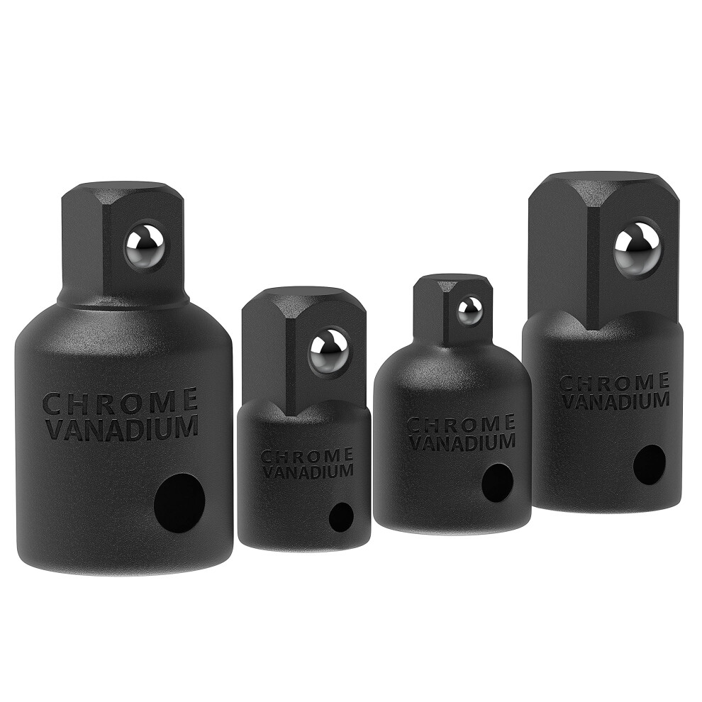 4 Piece Impact Socket Adapter, 1/2 To 3/8 Socket Adapter, Impact Socket Adapter And Reducer Set For Impact Driver & Wrench Conversion 9396839095920