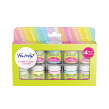 Fevicryl Acrylic Colours Pastel Kit | 10 Colours x 15 ml | DIY Paint, Rich Pigment | Multicolour & Multi-surface | Non-Cracking Paint for Canvas,