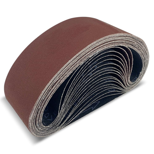 Conjunto de lixadeira de cinta multiuso de 18 peças de 3 x 24 polegadas - Material de óxido de alumínio para desempenho potente