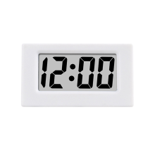 Mini-Uhr, dreieckig, LED-Bildschirm, Lectronic, digitaler Alarm, Desktop für Zuhause, Büro, Tisch, Schlafzimmer, Dekor, weiß