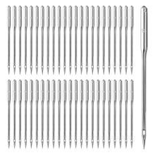 Lot de 100 aiguilles pour machine à coudre, tailles universelles, robustes, pour broderie, cuir, jeans (110/18)