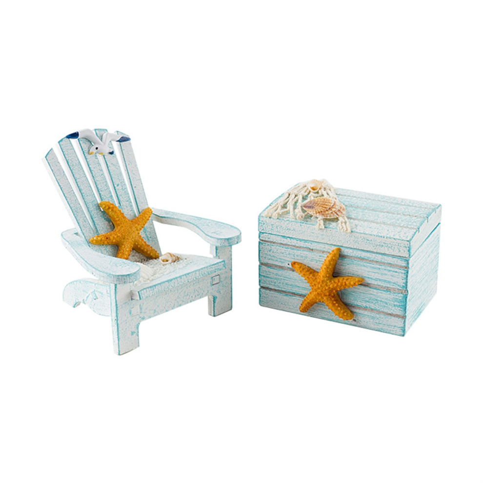 1 Set Di Mini Sedie Da Spiaggia In Miniatura, Mobili Da Tavolo, Decorazioni In Miniatura A