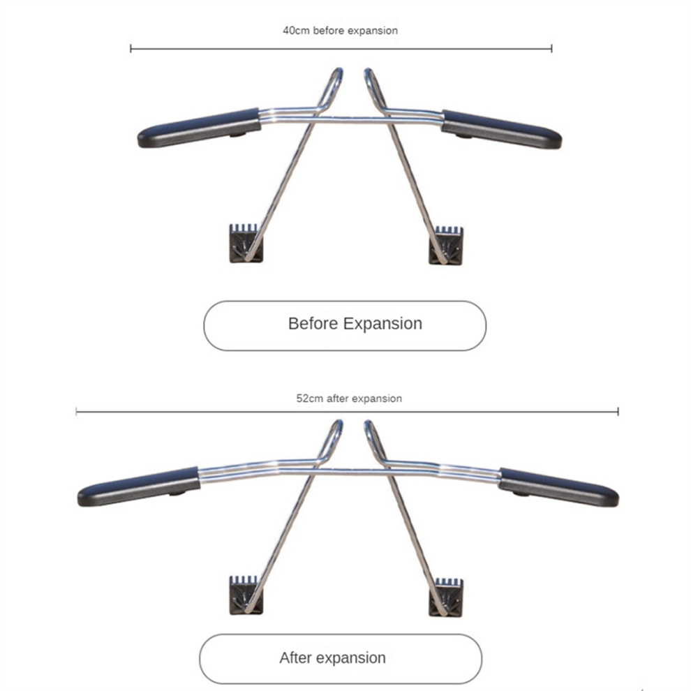 Car Clothes Hanger Seat Headrest Backrest Retractable Drying Rack(Black) Black 4853769018054