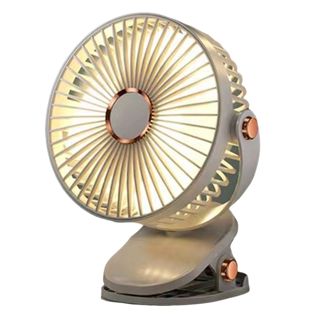 Ventilatore Portatile Con Clip Di Ricarica Usb, 5 Velocità, Silenzioso, Mini Scrivania Personale, 2400 Mah, Rotazione Di 720