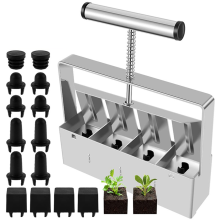 Bloccatore del terreno con perno per semi, strumento di bloccaggio portatile, incubatrice per piantine per l'avvio, giardino